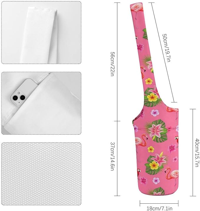 Aiyoolee Yoga Mat Bag for Women with Large Pocket, Yoga Gifts Accessories with Adjustable Shoulder Strap for Workout Stuff