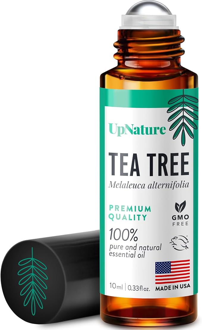 UpNature Tea Tree Essential Oil Roll On - 100% Natural Tea Tree Oil for Skin