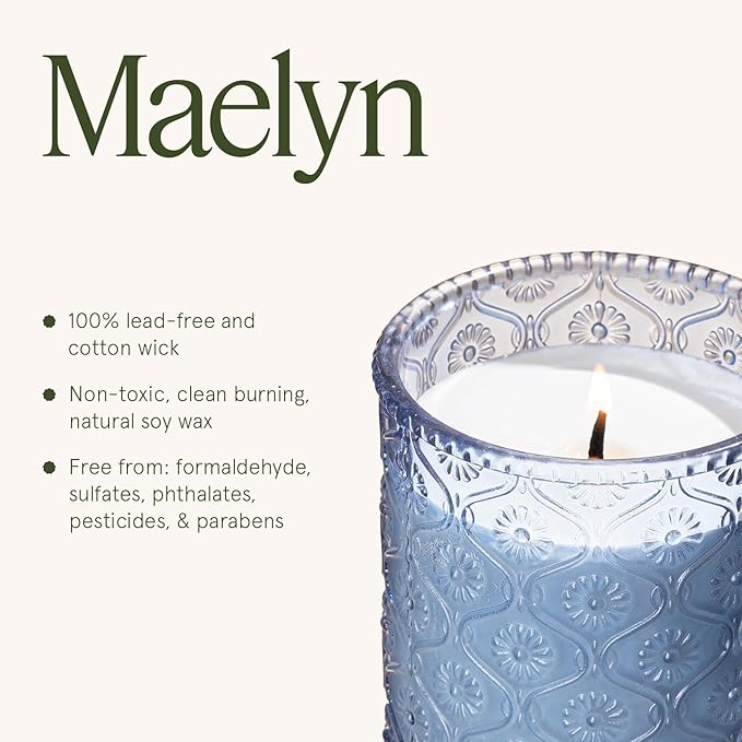 LA JOLIE MUSE Citrus Mint Candle – Yuzu, Mint & Tonka | 6 oz Natural Soy Wax | 40 Hours Clean Burn | Gift-Ready for Hosts | Fresh Citrus Candle | Elegant Home Décor
