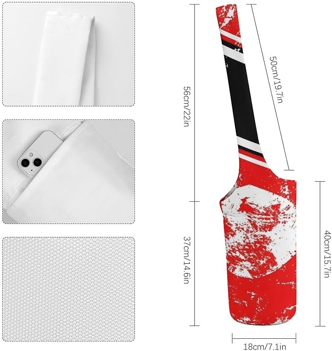 Aiyoolee Yoga Mat Bags, Large Tote Yoga Mat Carrier Holder with Water Bottle Pocket, Adjustable Shoulder Strap Storage Bag