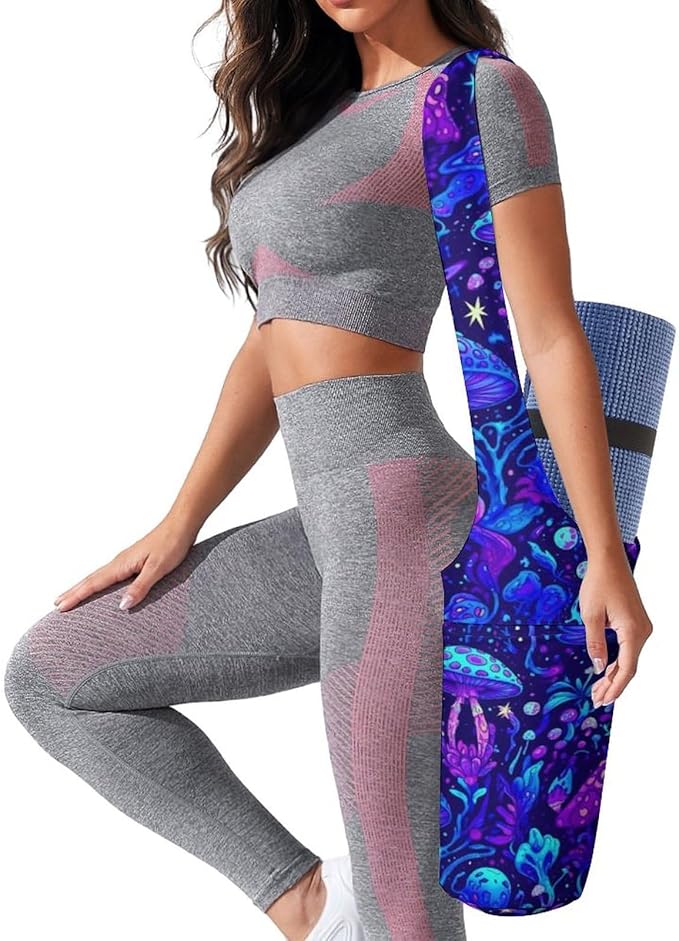 Meaudiwes Large Yoga Mat Bag Fit Most Size for Ladies Yoga Mats Carrier Bags Multi-Functional Exercise Mat Holder Storage Bag
