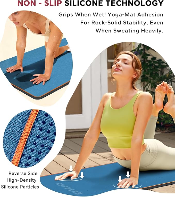 HAPBEAR 2 Pack Hot Yoga Towel - Non Slip Yoga Mat Towel with Grip Dot, Super-Absorbent, Soft Microfiber Towel for Hot Yoga, Pilates and Fitness
