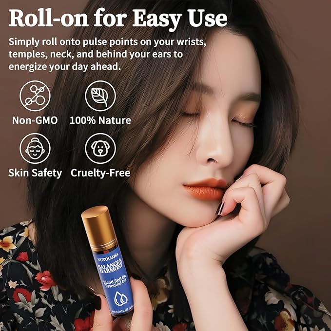 2-Pack Serenity & Calm Essential Oil Roll On | Pure Natural Essential Oil Blend | Self Care, Relaxation & Travel Gifts for Women, Teachers & Colleagues | VUTOLLOSA