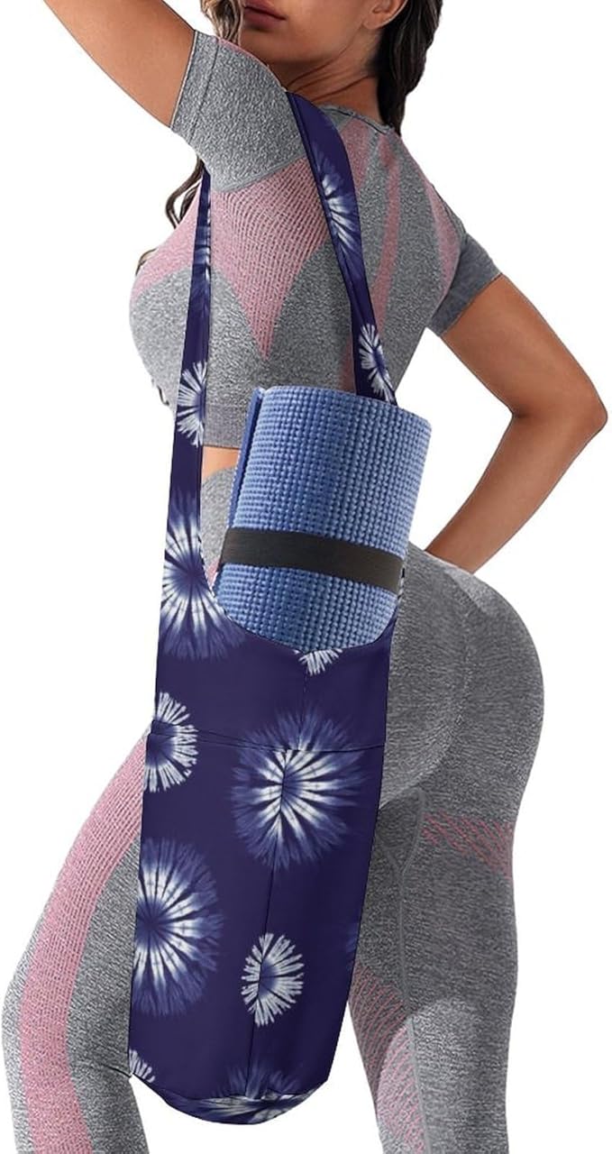 Meaudiwes Stylish Yoga Mat Bags Sports Yoga Totes Fits Most Size Mats Exercise Mat Carrier Storage Bag Yoga Gifts for Women