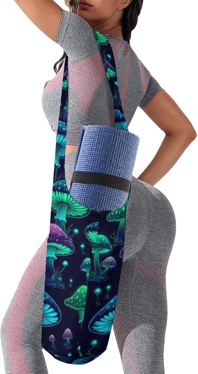 Aiyoolee Yoga Mat Bag with Large Pocket, Strap Bag Carriers for Women