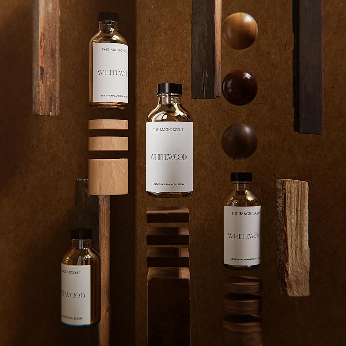 The Magic Scent Whitewood Diffuser Oil - Hotel & Home Luxury Scents Inspired by 1 Hotel Miami Beach, Compare to My Way Diffuser Oil Scents for Home, Designed for Use in All Diffusers - 4 fl oz, 120 mL