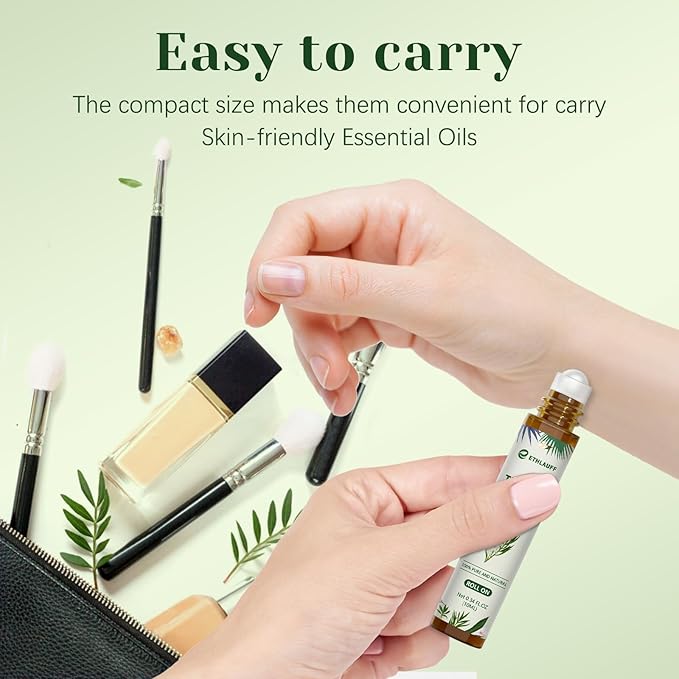 Tea Tree Oil Roll On - 100% Pure Tea Tree Essential Oil for Skin - Premium Quality Aromatherapy Oil