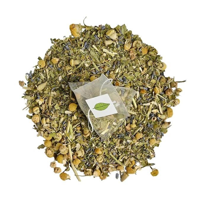 Time Off Relaxing Herbal Fusion • Premium Chamomile Blend with Lemon Balm & Lavender • For Relaxation, Calmness & Sleep Support • 100% Natural & Caffeine-Free (25 Pyramid Tea Bags)