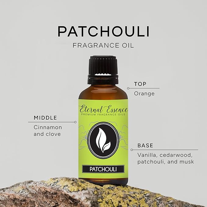 Eternal Essence Oils Patchouli 30ml Premium Fragrance Oil - for Candle, Soap Making, Aromatherapy, Diffusers, Home Care, & Humidifiers