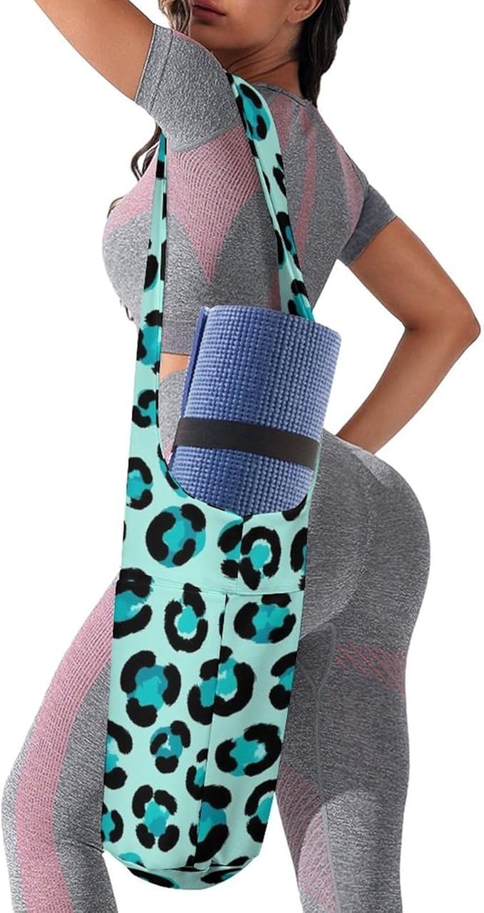 Aiyoolee Women's Portable Yoga Mat Bag Single Shoulder Carrier with Pocket for Gym Yoga Workout Travel