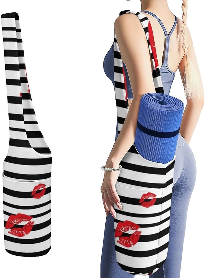 Aiyoolee Yoga Mat Bag Large Tote Carrier Holder with Water Bottle Pocket Yoga Bags