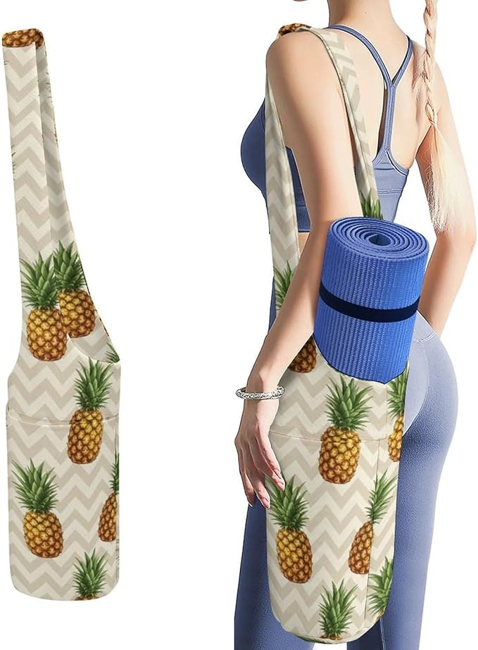 Aiyoolee Portable Yoga Mat Carrier Single Shoulder Bag with Pocket Spacious for Yoga Gym Fitness Travel