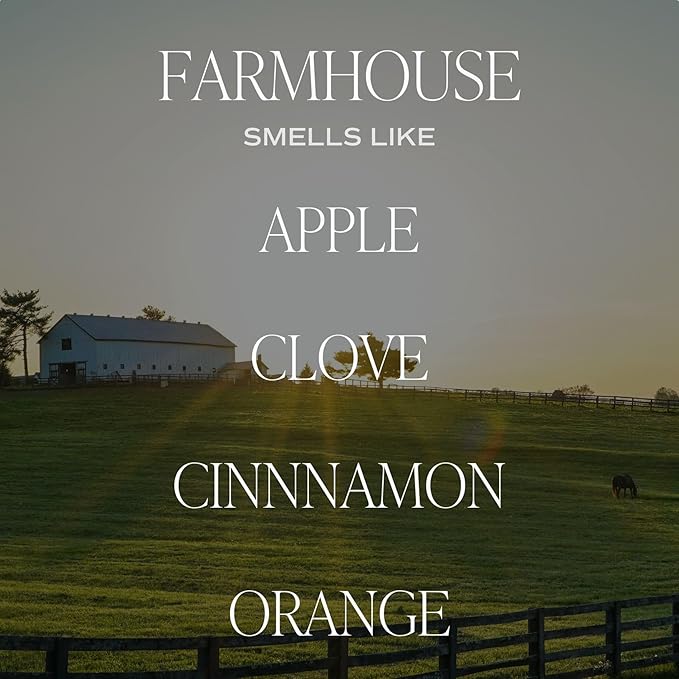 Sweet Water Decor Farmhouse Candle | Autumn, Cinnamon, and Nutmeg, Fall Scented Soy Candles for Home | 9oz Clear Jar, 40 Hour Burn Time, Made in The USA