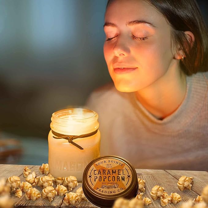 Four Points Trading Company Candles - Spiced Cranberry Aromatherapy Candle - Perfect Candle for Women or Men - Great for Birthday, Grandma, Mom, Home and Apartment Decor - 100% Soy Candle - 8oz