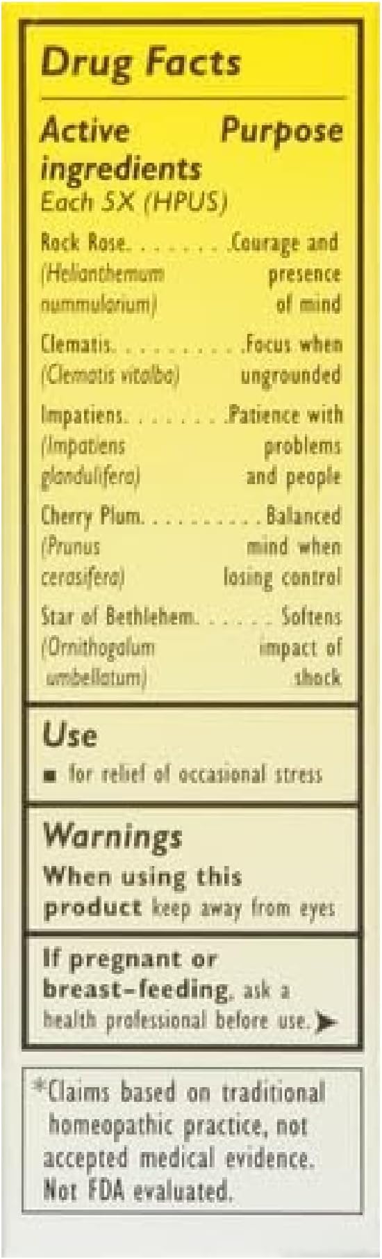 Bach RESCUE REMEDY Dropper 20mL, Natural Stress Relief, Homeopathic Flower Essence, Vegan, Gluten & Sugar-Free, Non-Habit Forming