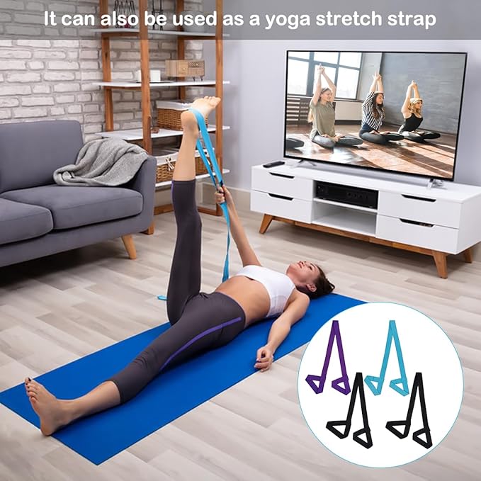 XYQMLY 4 Pcs Yoga Mat Strap,Adjustable Yoga Mat Multi-Purpose Straps Carrier Strap Yoga Sling for Yoga Mat Exercise,3 Color
