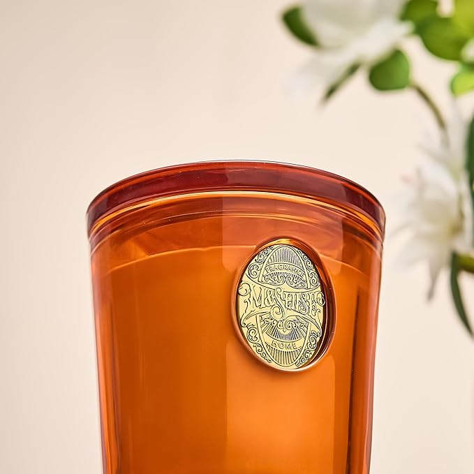 M&SENSE Natural Fresh Soy Candle | Orange Goji & Neon Orange | 9.2 oz, 50H Burn Time | Luxury Scented Candle for Relaxation, Gifting, Home Décor | Ideal for Bedroom, Office, Party Ambiance