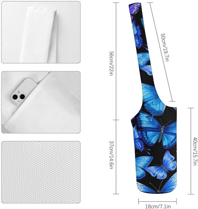 Meaudiwes Large Size Yoga Mat Bag with Long Strap, Yoga Mats Carrier Storage Bag, Exercise Mat Holder Accessories