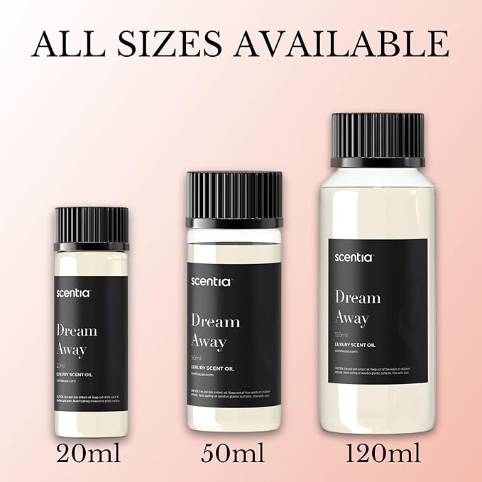 Scentia Fragrance Oil Blend, Inspired by Iconic Perfume, Home Luxury Scents, Essential Oil Blend for Aromatherapy Diﬀusers, Humidifiers & Candle Making -Dream Away 20ml, 0.67 Fl Oz, Thanksgiving Gift