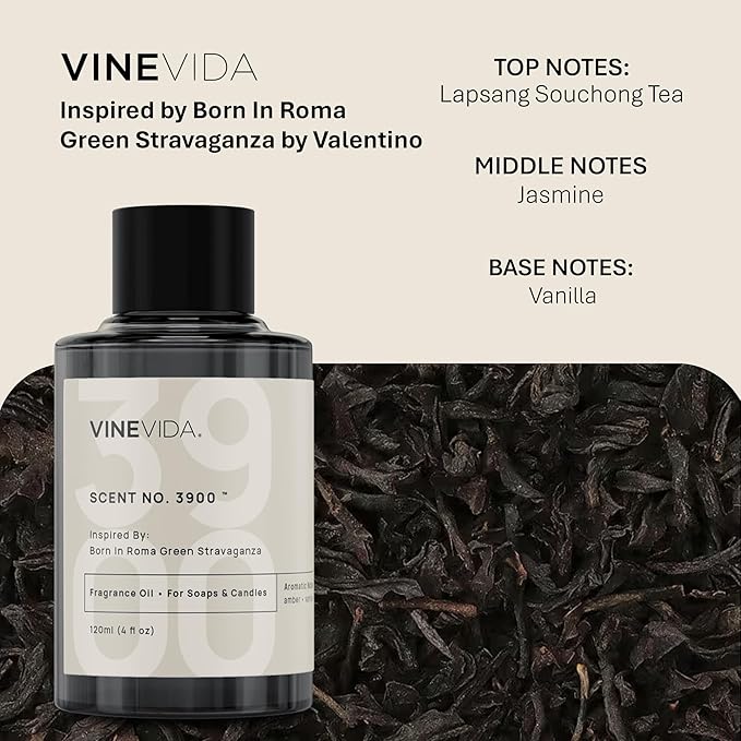 VINEVIDA [10mL] Born in Roma Green Stravaganza Fragrance Oil for Candle Making - Natural Candle Oil Scents - Soap Making Essential Oil - Made in USA