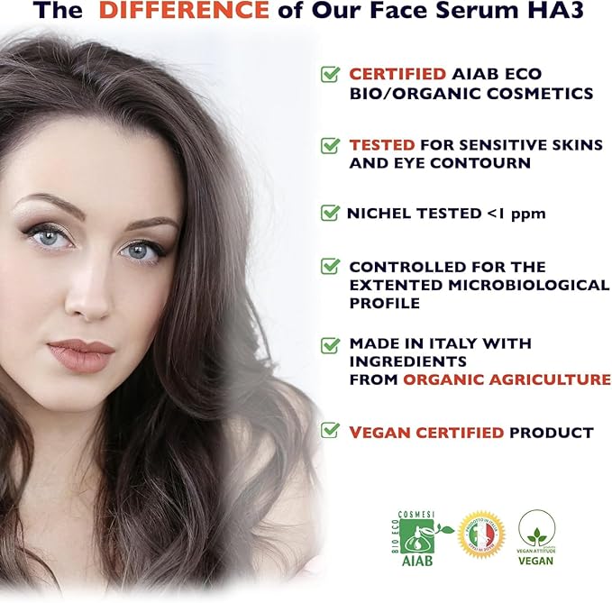 Hyaluronic Acid Serum for Skin – Anti-Aging Moisturizer Face Serum for Brightening, Plumper & Smoother Skin. Non-Greasy, Ultra-Hydrating Niacinamide, B5 & Vitamin C Skin Care Facial Serum, 2 oz