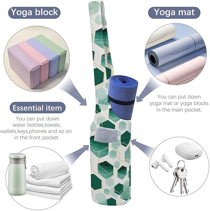 KKdskkds Fantasy Evil EyesYoga Mat Bag Large Opening Long Tote Yoga Mat with Pocket Fit Most Size Mats