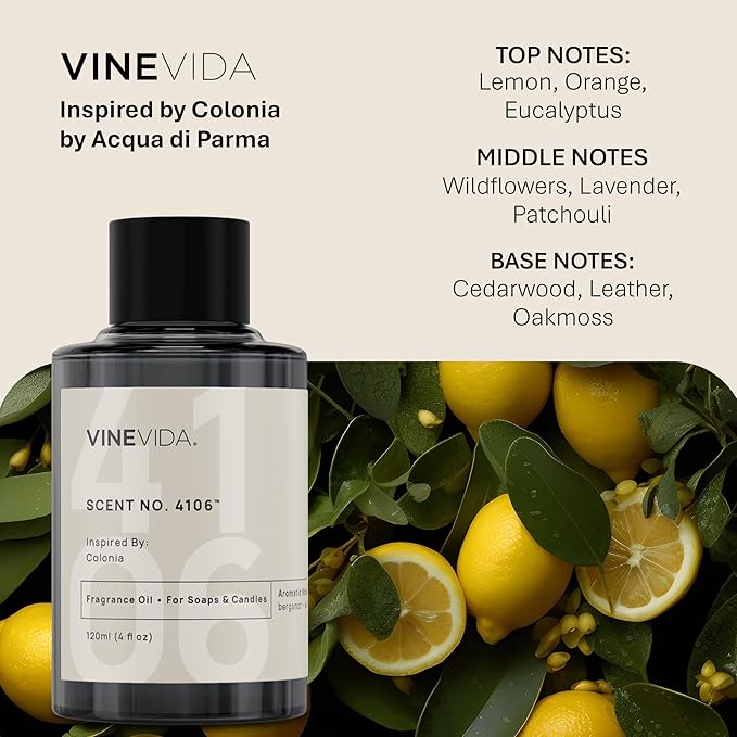 VINEVIDA [32oz] Colonia Fragrance Oil for Candle Making - Natural Candle Oil Scents - Soap Making Essential Oil - Made in USA