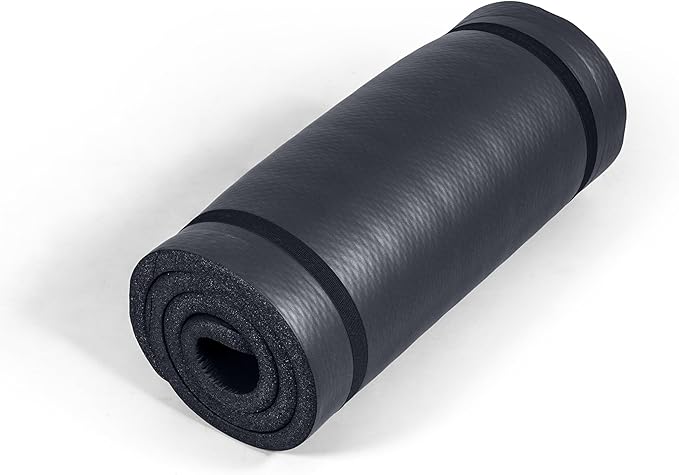 Tone Fitness 1-Inch Thick Yoga Mat | High-Density, Non-slip Exercise Mat with Carrying Strap for Yoga, Pilates, & Home Gym Workouts | Multiple Options