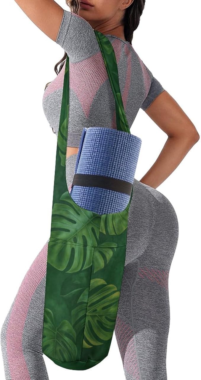 KKdskkds Vintage RoseYoga Mat Bag Large Opening Long Tote Yoga Mat with Pocket Fit Most Size Mats