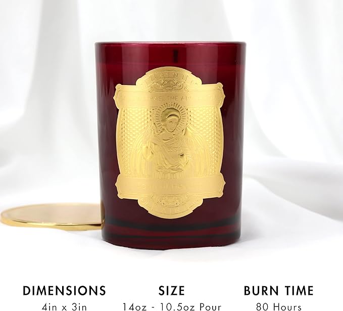 SAINT Saint Raphael The Archangel Scented Candle with Prayer and Prayer Coin, Saint of Healing, Soy Coconut Aromatherapy Candle with 80 Hour Burn Time, Special Edition