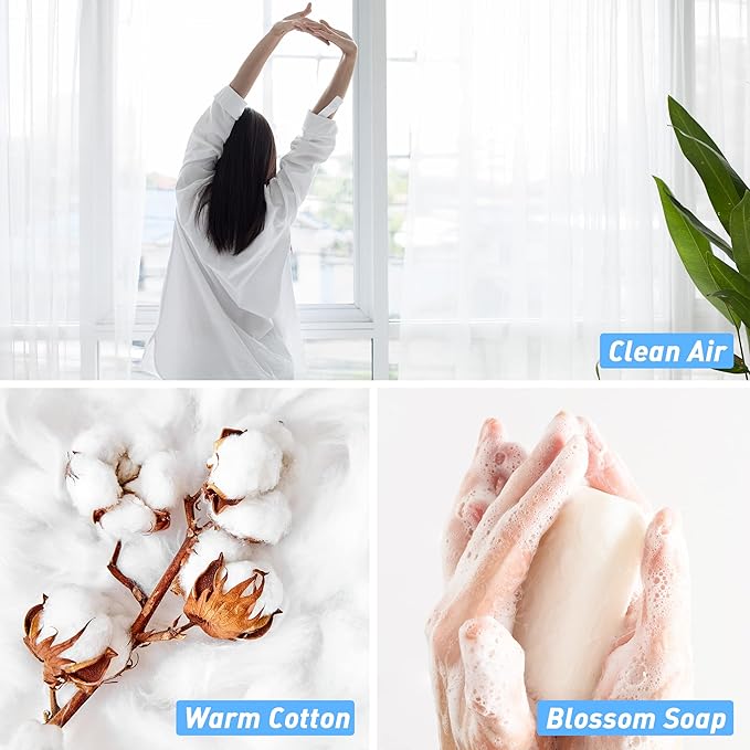 Fragrance Oil, ESSLUX Clean Set of Scented Oils, Essential Oils for Diffuser for Home, Premium Soap & Candle Making Scents, Aromatherapy Oils Gift Set - Clean Air, Fresh Linen, Warm Cotton and More