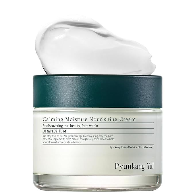 Pyunkang Yul PKY Calming Moisture Nourishing Cream Instantly Soothes Sensitive Skin, Face Moisturizer for Healthy Skin Vitality with Collagen, Vegan, Korean Skincare (1.69 Fl. Oz, 50ml)