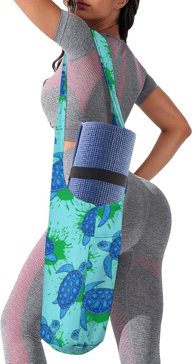 Meaudiwes Large Yoga Mat Bag Fit Most Size for Ladies Yoga Mats Carrier Bags Multi-Functional Exercise Mat Holder Storage Bag
