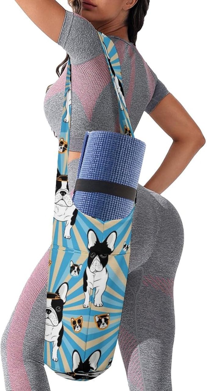 Aiyoolee Yoga Mat Bag with Large Pocket, Strap Bag Carriers for Women