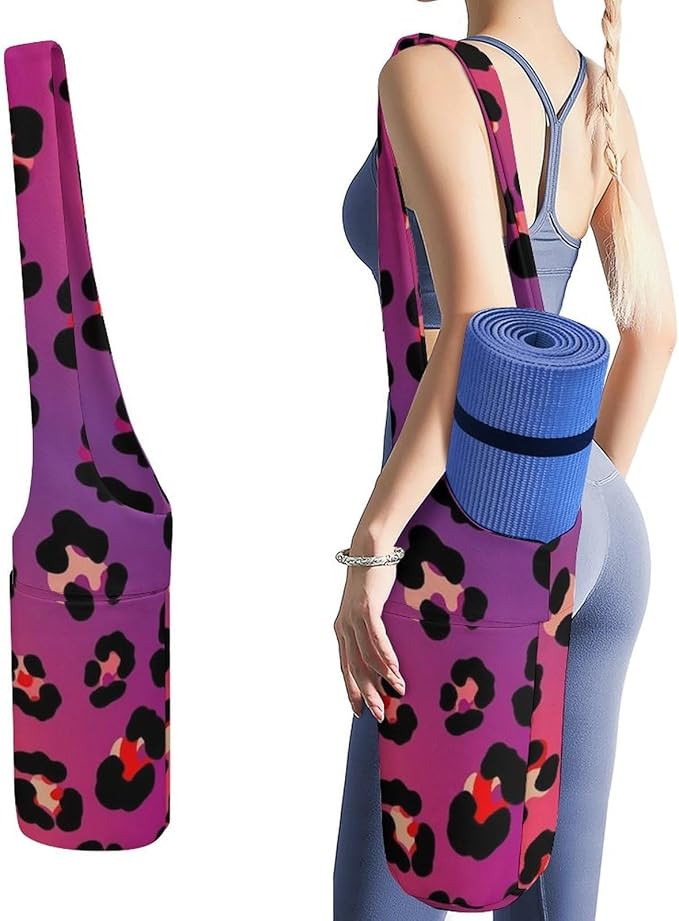 Aiyoolee Spacious Yoga Mat Storage Bag Single Shoulder Portable Carrier with Pocket for Gym Yoga Fitness