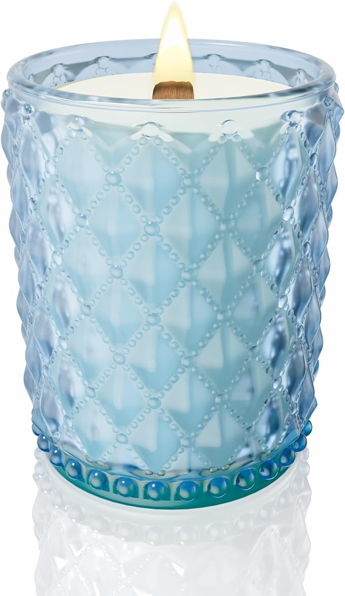 M&SENSE Pear & Freesia Scented Candle | 16.6oz, 100-Hour Burn | Natural Non-Toxic Soy Wax | Long-Lasting for Mood Healing and Gifting | for Bathroom, Kitchen, Office