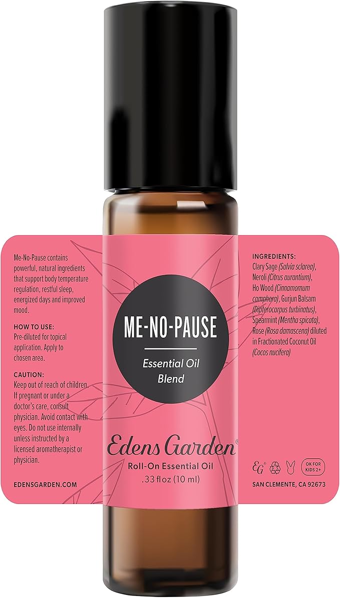 Edens Garden Me-No-Pause Essential Oil Roll-On Blend- 100% Pure Premium Grade, Natural, Therapeutic, Aromatherapy, Kid & Skin Safe, The Best for Comfort, Relaxation Pre-Diluted 10 ml (.33 fl oz)