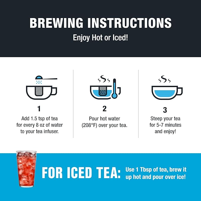 Tiesta Tea - Chunky Watermelon, Loose Leaf, Sweet Watermelon Herbal Tea, Premium Non-Caffeinated Blend, Make Hot or Iced, Brews Up to 25 Cups, 2 Ounce Resealable Pouch