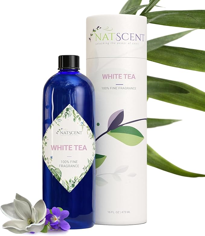 White Tea Essential Oils for Diffusers for Home, Nature-derived White Tea Diffuser Oil, Long-Lasting & Family-Friendly Diffuser Oils Scents, IFRA Certified, Cold Air & Ultrasonic - 16 0z