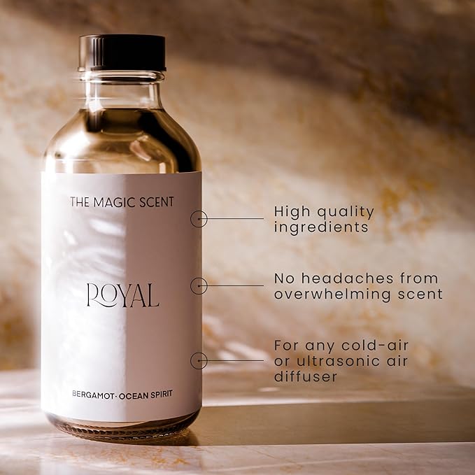 The Magic Scent Royal Hotel Diffuser Oil - Cold-Air & Ultrasonic Scented Oils for Diffuser Inspired by The Ritz Hotel, London - Essential Oils for Diffusers Aromatherapy - 4 fl oz, 120 mL