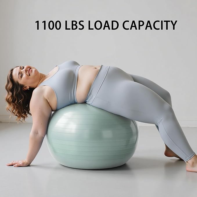 FITMIND Exercise Balls Set 22-30 Inch & 9 Inch, Small Pilates Ball with Pump, Pregnancy Ball for Women, Yoga Balls for Exercise, Small Exercise Ball for Between Knees, Stability, Physio