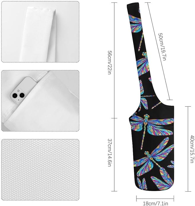 Aiyoolee Yoga Mat Bag with Large Pocket, Strap Bag Carriers for Women