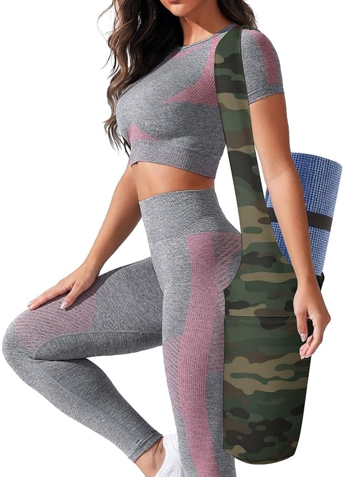Aiyoolee Yoga Mat Bag Large Tote Carrier Holder with Water Bottle Pocket Yoga Bags