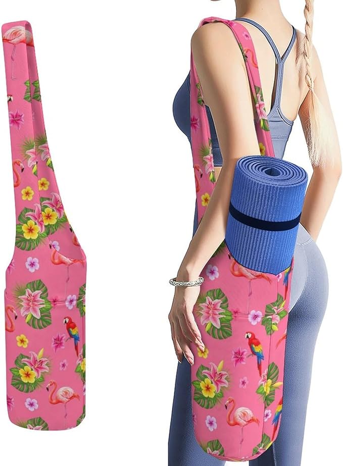 Aiyoolee Yoga Mat Bag for Women with Large Pocket, Yoga Gifts Accessories with Adjustable Shoulder Strap for Workout Stuff