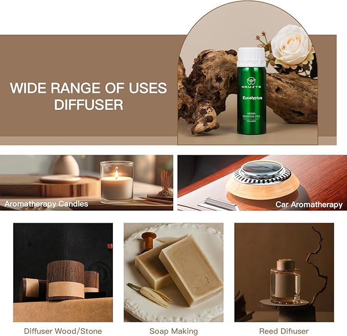 Eucalyptus Essential Blends Oil for Diffuser - House Fragrance Oil, Liquid Air Freshener 3.38 Fl Oz Humidifier Essential Oils for Office and Living Room