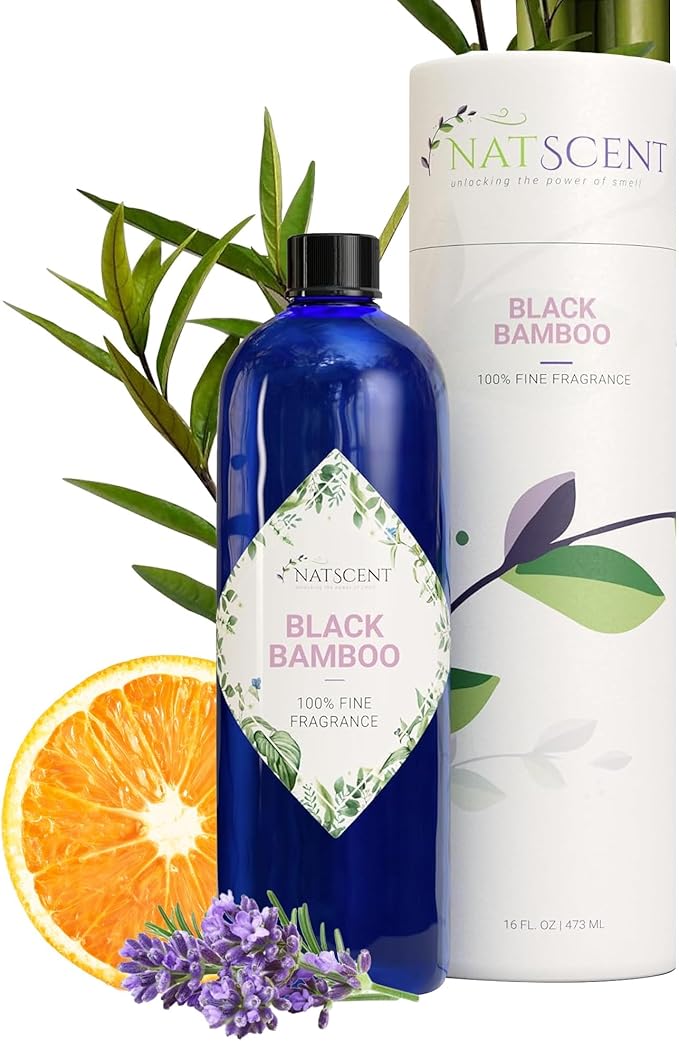 Black Bamboo Essential Oils for Diffusers for Home, Nature-derived Bamboo Essential Oil, Long-Lasting & Family-Friendly Diffuser Oils Scents, IFRA Certified, Cold Air & Ultrasonic - 16 oz