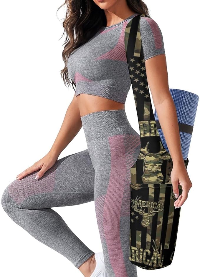 Aiyoolee Yoga Mat Bag for Women with Large Pocket, Yoga Gifts Accessories with Adjustable Shoulder Strap for Workout Stuff