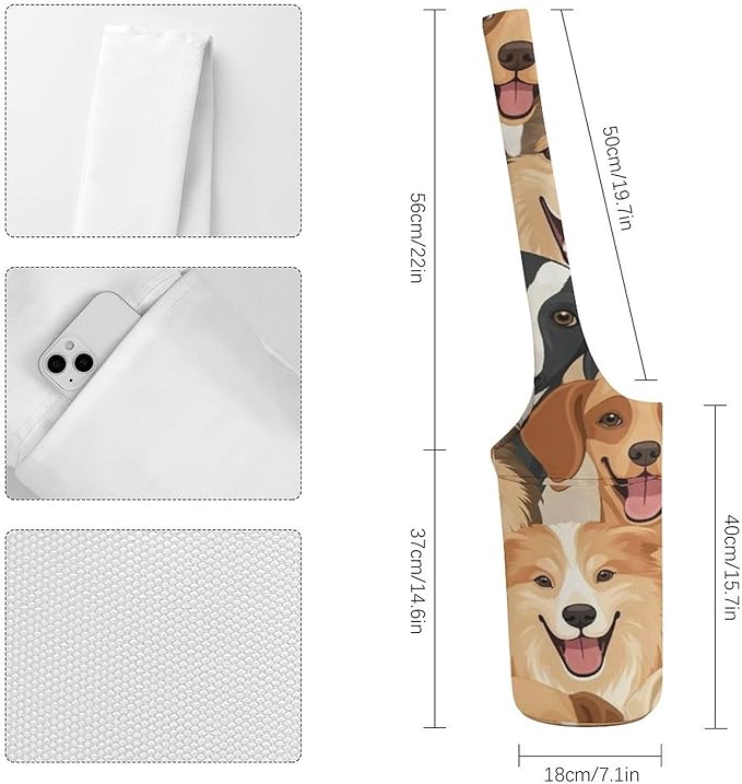 Meaudiwes Large Size Yoga Mat Bag with Long Strap, Yoga Mats Carrier Storage Bag, Exercise Mat Holder Accessories