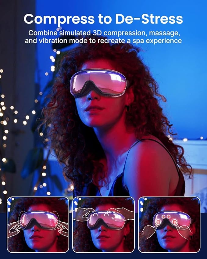 RENPHO Eye Massager with Heat,FSA Eligible HSA Eye Mask for Migraine,Sleep Mask for Dry Eyes Relax, Reduce Strain for Her Him Women Mom Men Dad Eyeris 1