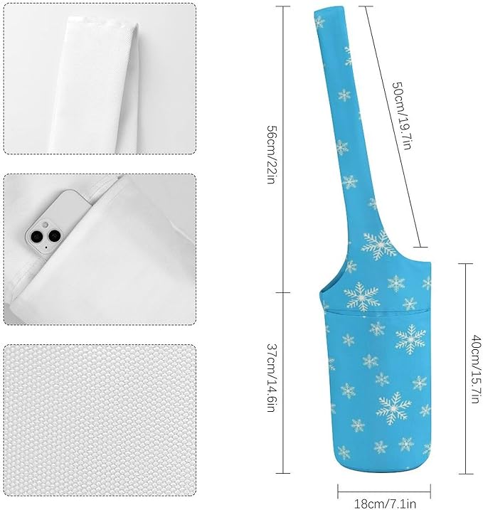 Meaudiwes Stylish Yoga Mat Bag for Women Exercise Mat Holder with Shoulder Strap Yoga Mats Totes Sports Storage Bag